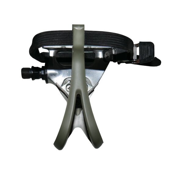 Vintage Shimano PD-A550 Pedals Set with Toe Clips and Straps 9/16" Pair Japan - Picture 6 of 13